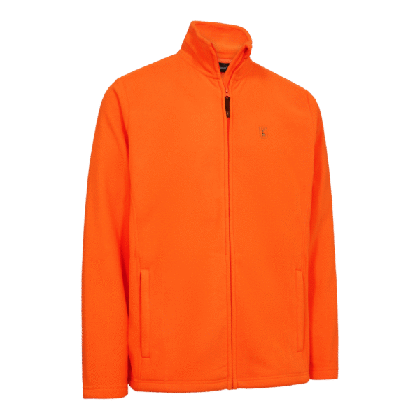 Deerhunter Atlas Light Fleece Jacket Safety Orange könnyű polár kabát elülről
