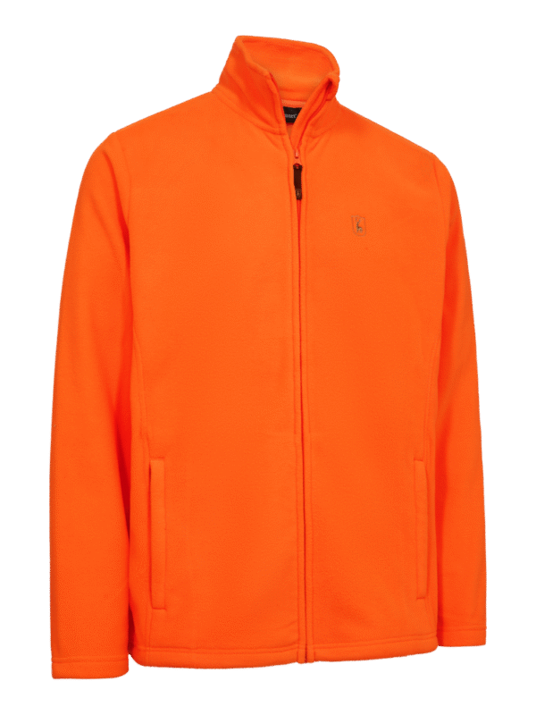 Deerhunter Atlas Light Fleece Jacket Safety Orange ľahká polárna bunda Deerhunter Atlas Light Fleece Jacket Safety Orange könnyű polár kabát elülről