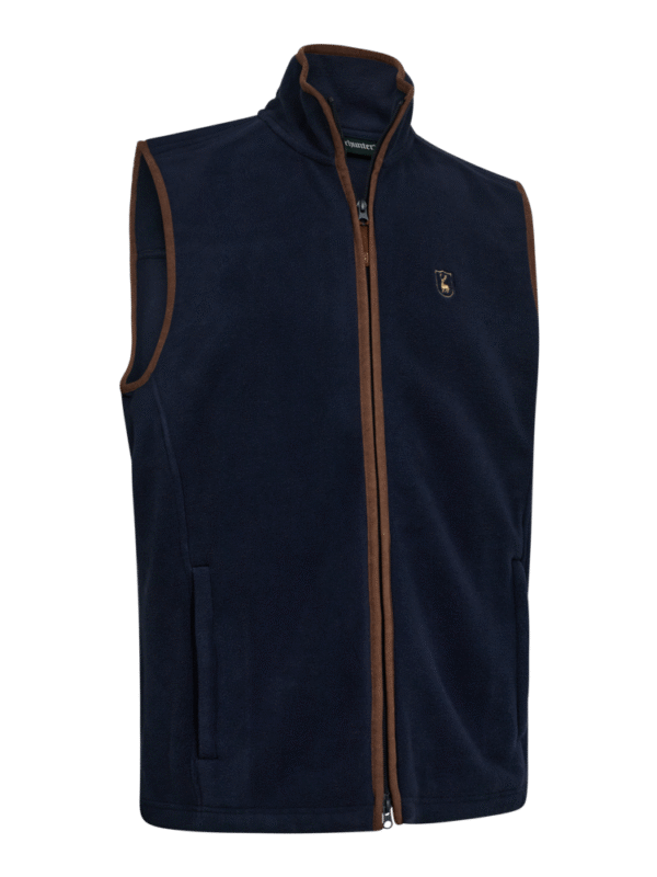 Deerhunter Cumbria Fleece Waistcoat Dark Blue polár mellény elülről