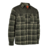 Deerhunter Elbert Padded Shirt Jacket Green Check bélelt flanel ingdzseki elülről