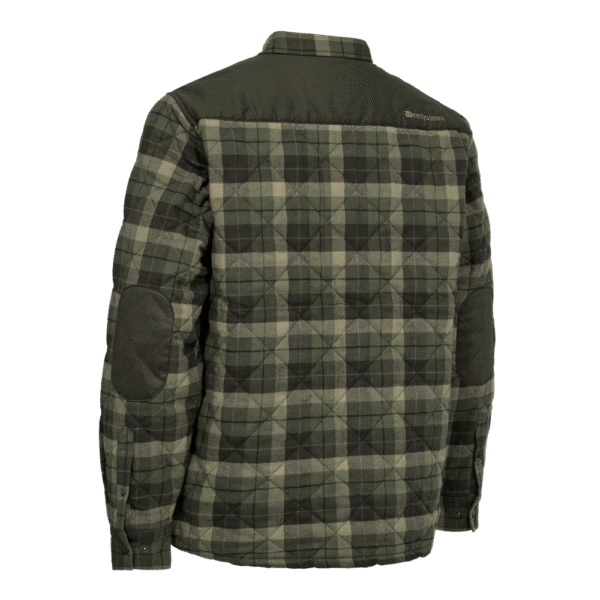 Deerhunter Elbert Padded Shirt Jacket Green Check bélelt flanel ingdzseki hátulról