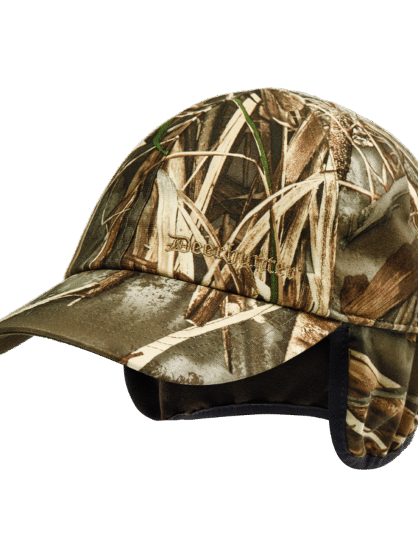 Poľovnícka čiapka Deerhunter s poistkou REALTREE MAX-7 bezpečnostná poľovnícka čiapka spredu Deerhunter Game Cap with safety REALTREE MAX-7 biztonsági vadászsapka elülről