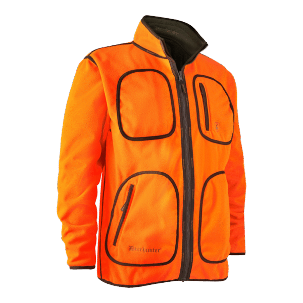 Deerhunter Gamekeeper Bonded Fleece Jacket Oranžová obojstranná polárna bunda Deerhunter Gamekeeper Bonded Fleece Jacket Orange megfordítható polár kabát elülről
