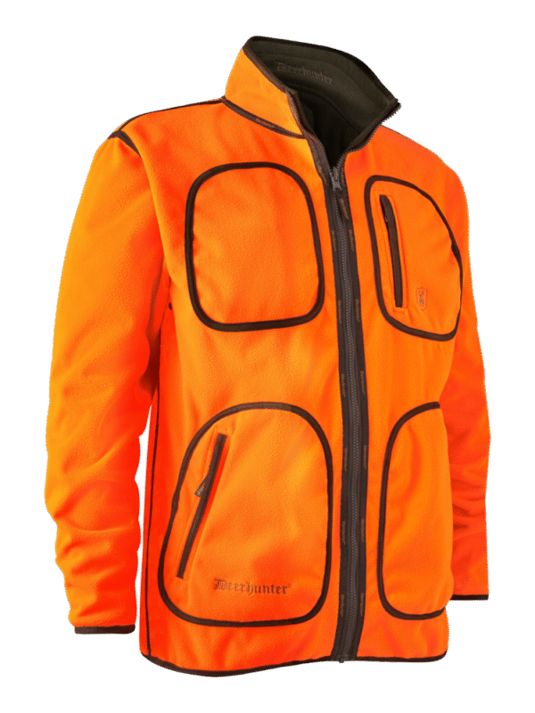 Deerhunter Gamekeeper Bonded Fleece Jacket Orange megfordítható polár kabát elülről