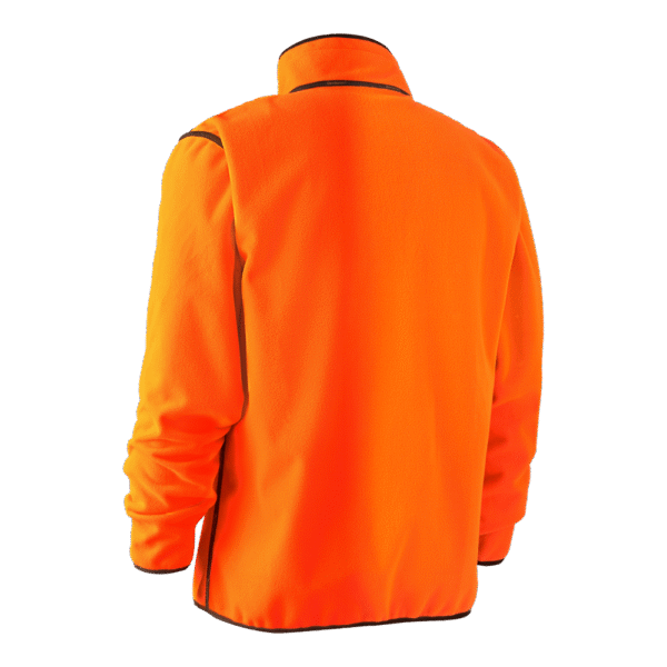 Deerhunter Gamekeeper Bonded Fleece Jacket Oranžová obojstranná polárna bunda späť Deerhunter Gamekeeper Bonded Fleece Jacket Orange megfordítható polár kabát hátulról