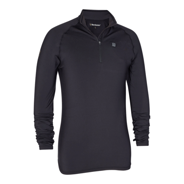 Deerhunter Heat Undershirt with zip-neck Black fűthető cipzárnyakas aláöltözet felső elülről