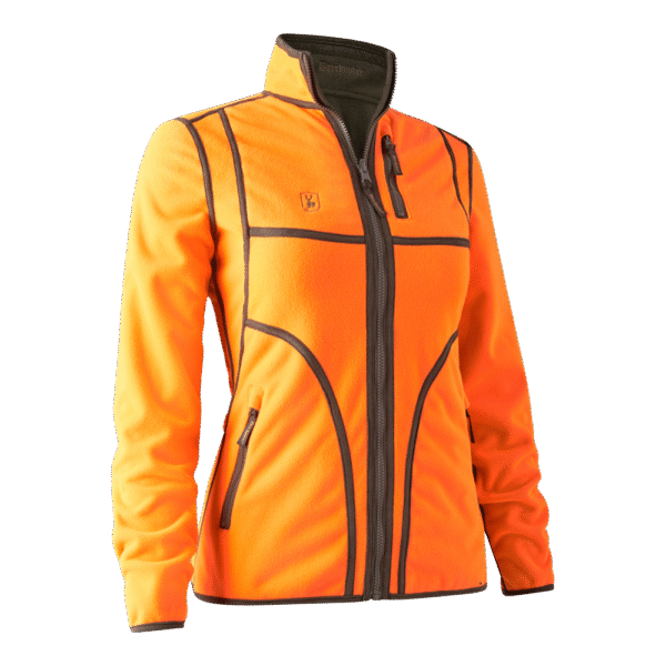 Deerhunter Lady Pam Bonded Fleece Jacket megfordítható női polár kabát Orange elülről