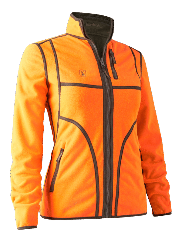 Deerhunter Lady Pam Bonded Fleece Jacket megfordítható női polár kabát Orange elülről