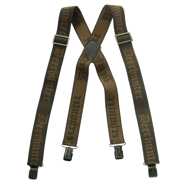 Deerhunter Logo Braces with Clips Art Green logós csatos nadrágtartó