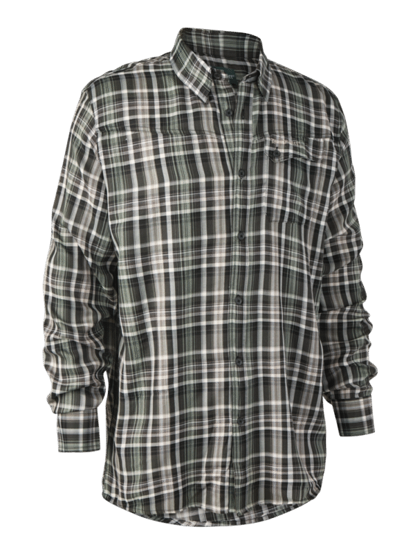 Deerhunter Mateo Košeľa Green Check Zelená kockovaná košeľa vpredu Deerhunter Mateo Shirt Green Check zöld kockás ing elülről