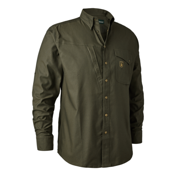Deerhunter Matobo Shirt Forest Green erdőzöld stretch ing elülről