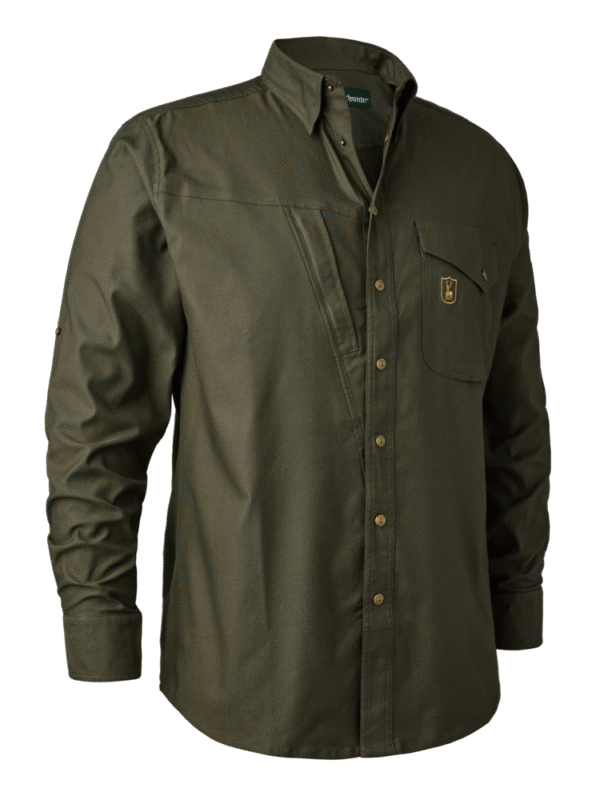 Deerhunter Matobo Shirt Forest Green erdőzöld stretch ing elülről