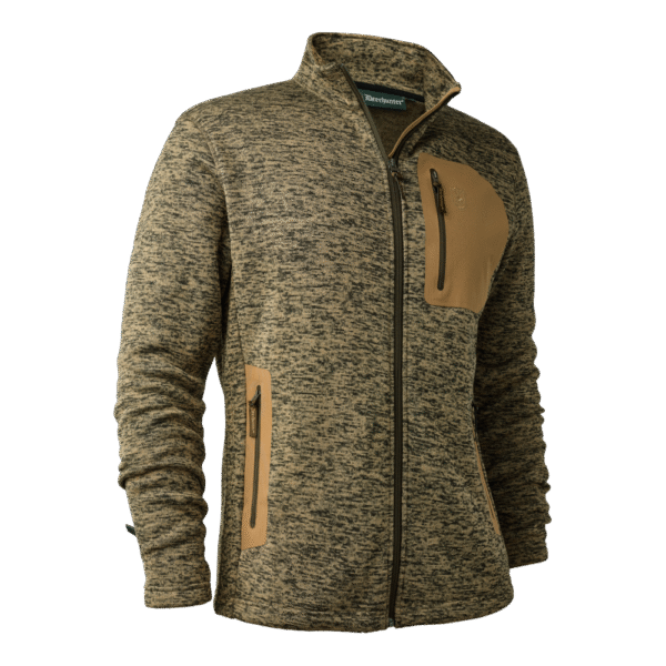 Deerhunter Sarek Knitted Jacket Butternut Melange kötött dzseki elülről