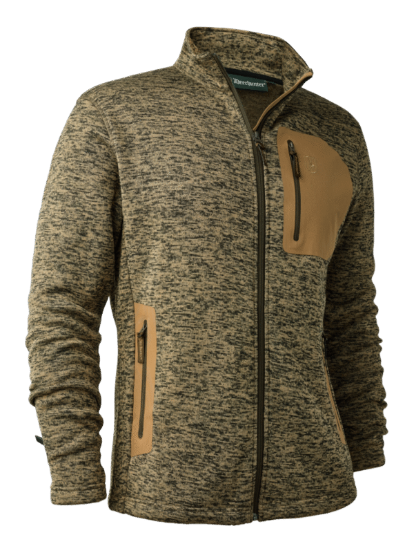 Deerhunter Sarek Knitted Jacket Butternut Melange kötött dzseki elülről
