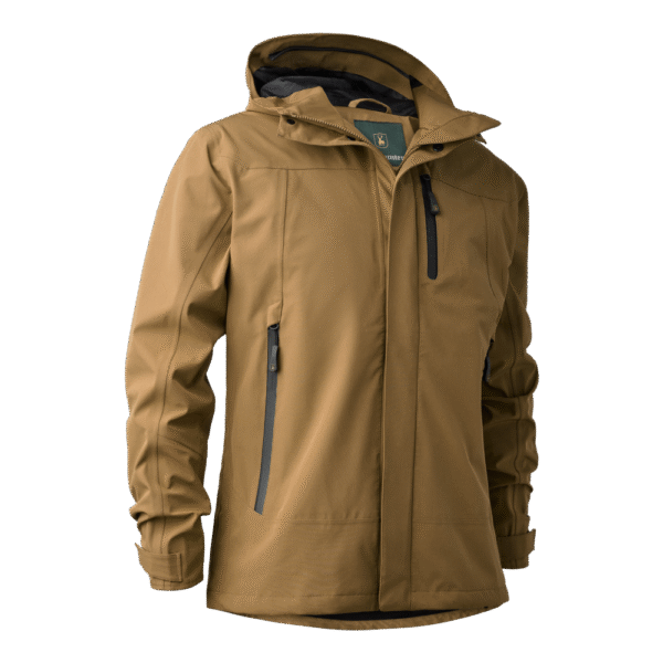 Deerhunter Sarek Shell Jacket Butternut kapucnis technikai esőkabát elülről