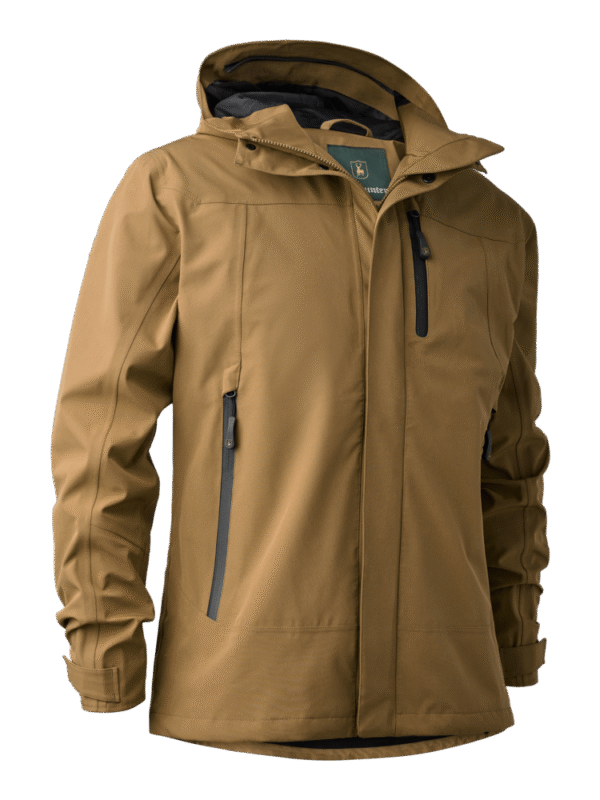 Deerhunter Sarek Shell Jacket Butternut kapucnis technikai esőkabát elülről