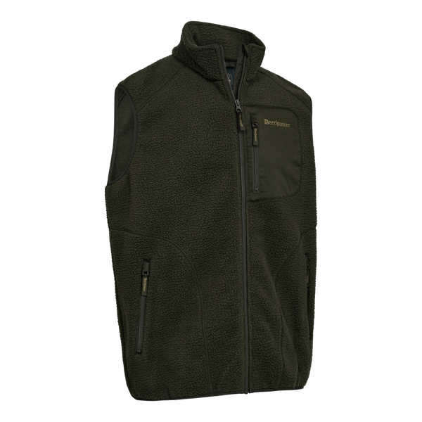 Deerhunter Atlas Fleece Waistcoat Forest Green férfi polár mellény elülről