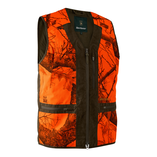 Deerhunter Eagle Vesta REALTREE EDGE® Oranžová pánska vesta vpredu Deerhunter Eagle Waistcoat REALTREE EDGE® Orange férfi mellény elülről
