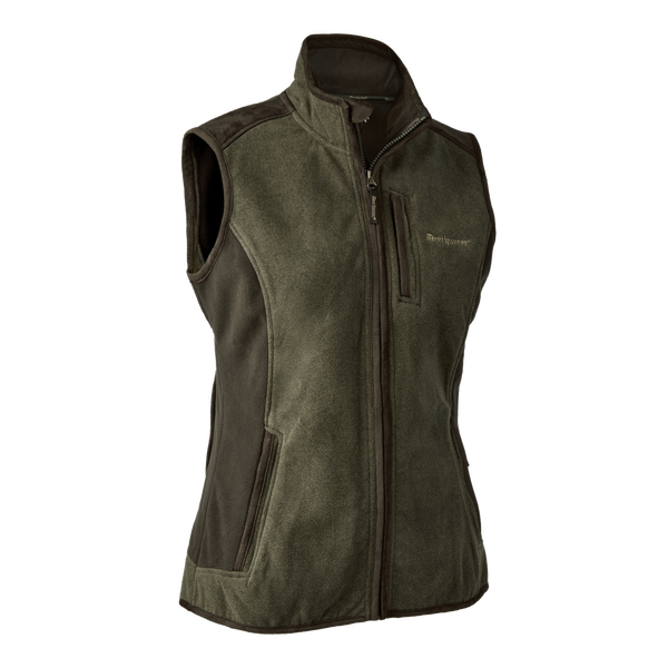 Deerhunter Lady Pam Bonded Fleece Waistcoat Graphite Green dámska vesta vpredu Deerhunter Lady Pam Bonded Fleece Waistcoat Graphite Green női mellény elülről